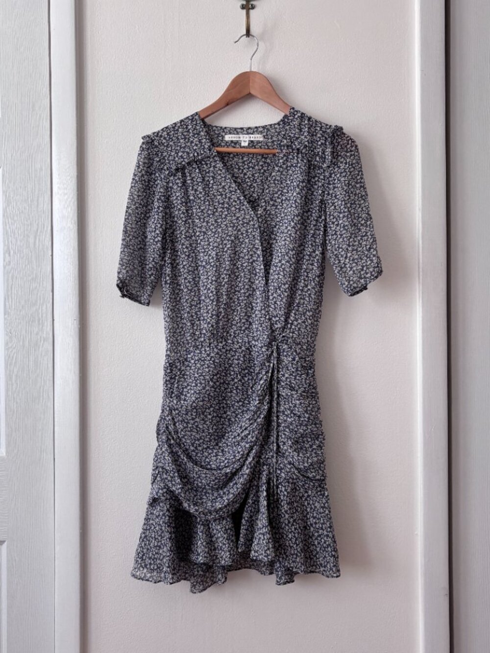 Veronica Beard Dakota Silk Ruched Mini Dress - Picture 3 of 7